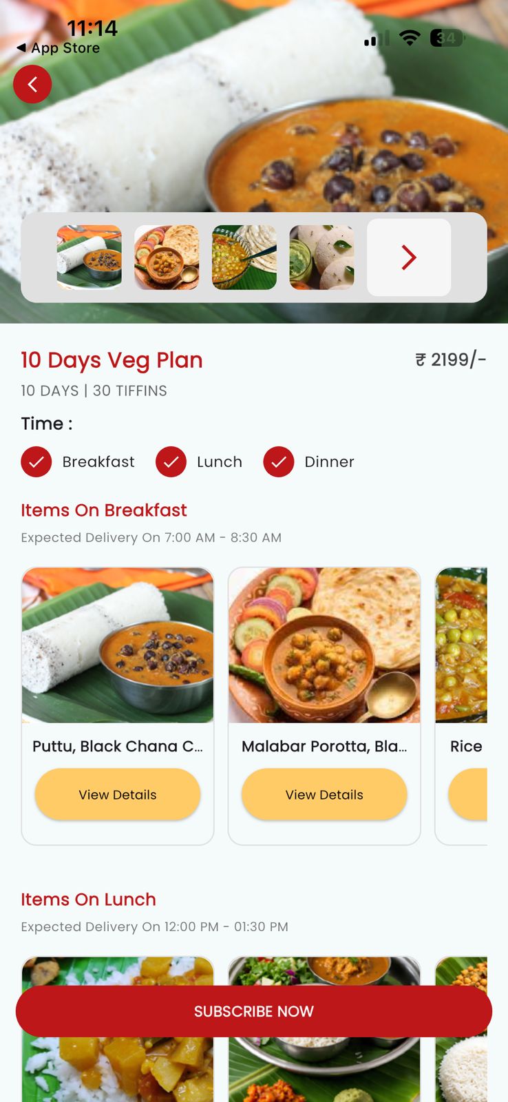 Mess Hub App Screen
